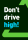 Faltblattplakat "Dont drive high!" mit Verkehrswachtlogo (DIN A6 // A3)