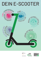 Plakat "Elektrotretroller / E-Scooter" (A1)